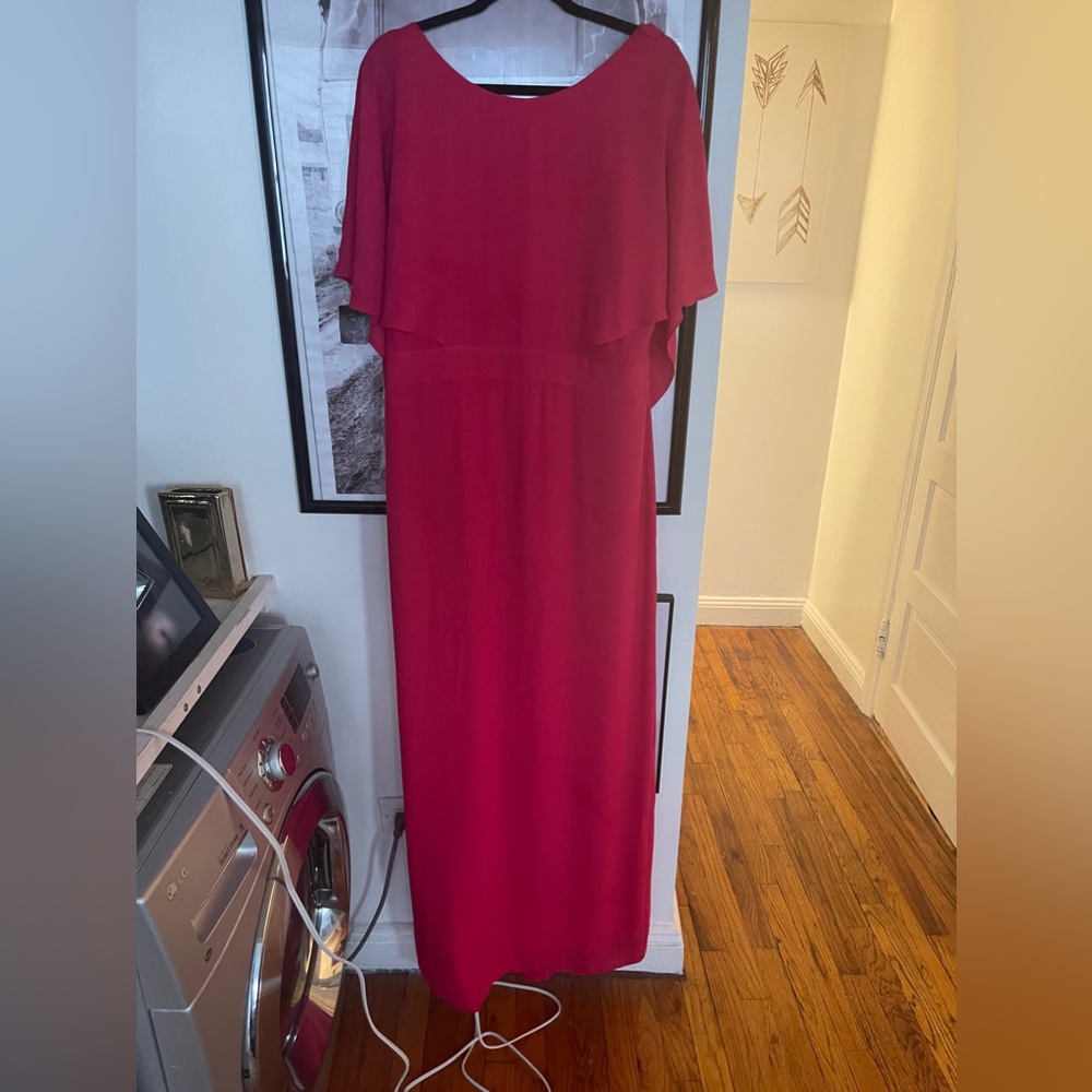 Halston Heritage gown- raspberry
